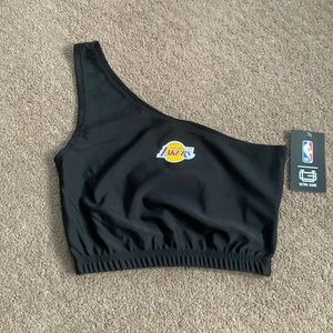 Lakers one shoulder crop top